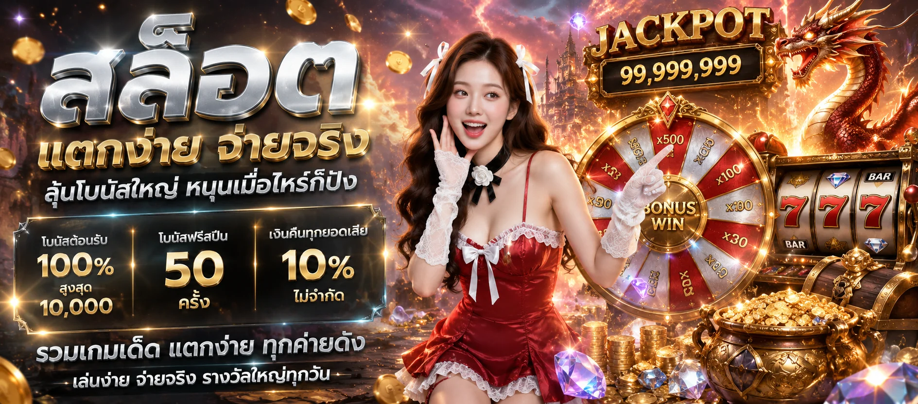 รวมค่ายสล็อตออนไลน์ ฝากถอนออโต้ PG Pragmatic JILI Spadegaming